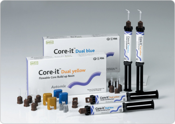 Spident Core-it Dual Blue - композит двойного отверждения для восстановления культи зуба (2 * 10 г)