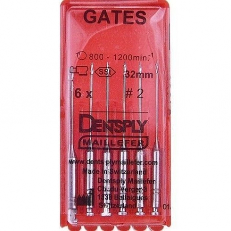 Dentsply Gates 32 мм № 1 - машинные корневые дрильборы (6 шт.)
