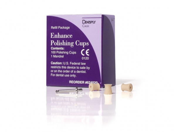 Dentsply Enhance Polishing Cups - полировочные чашки (25 шт. + мандрель)